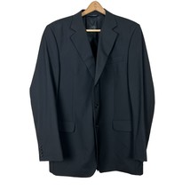 Paul Fredrick Sport Coat Blazer Jacket Mens 44XL Black 100% Wool 3-Button Career - £78.29 GBP