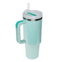 Stainless Steel Tumbler with Handle and Straw - £27.33 GBP