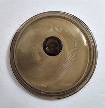 Vtg Pyrex Corning Visions Amber Glass 33 V1.5C 7 1/4&quot; Pot Replacement Lid #17 - £14.86 GBP