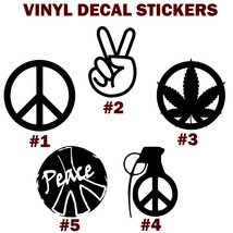 Peace Symbols Vinyl Decal Sticker Car Window Wall Laptop CND Love Hippie Design - £3.00 GBP+