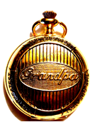 Gold vintage wranglers pocket watch that says Grandpa - €32,67 EUR