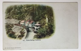 1905 Exterior Buildings Locomotive Train Shasta Springs California CA Postcard - £6.76 GBP