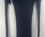 Brian Lichtenberg Y2K Designer Ribbed Knit Maxi Dress w Fringe Shoulder ... - $45.53