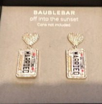 New Baublebar Getting Married Rhinestone Sparkly Crystals Dangle Earrings - $32.68