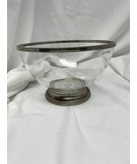 Vintage 10&quot; Godinger Silver Art Co Silverplate Glass Fruit Bowl - Revere... - £27.87 GBP