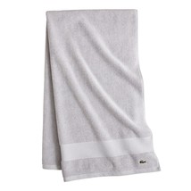 Lacoste Heritage Supima Cotton Bath Towel, Microchip, 30&quot; x 54&quot; - £40.31 GBP