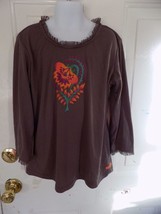 American Girl Brown Wide Ribbed Shirt Size L Girl&#39;s Euc - £14.00 GBP