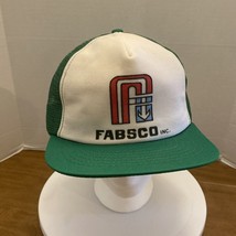 VTG Trucker Hat Cap Snapback Fabsco Green White Made In USA - £10.61 GBP