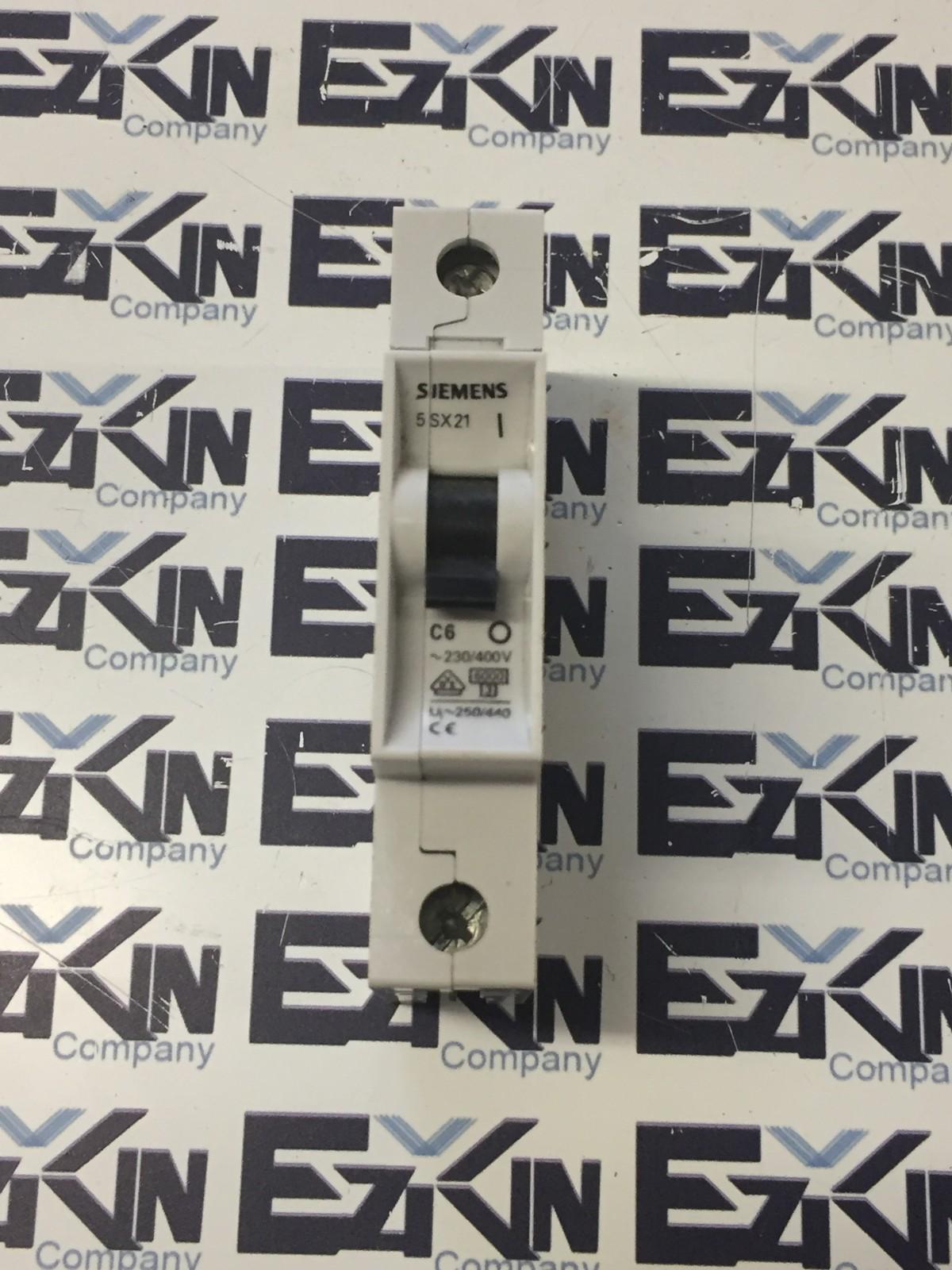Siemens 5SX21 C6 1-Pole Circuit Breaker 230-400V 6Amp  - $8.15