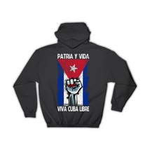Viva Cuba Libre Sign : Gift Hoodie Cuban Flag Spanish Patriotic Quote Patria Y V - £28.43 GBP