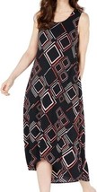 Alfani Womens Printed Hi-Low Maxi Dress Size Medium Color Black Printed - £29.00 GBP