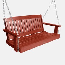 Highwood Ad-Porl2-Red Lehigh Porch Swing, 4 Feet, Rustic Red - £457.34 GBP