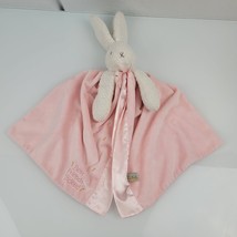 Bunnies By The Bay Best Friends Indeed Rabbit Lovey Pink Satin Security Blanket - £13.23 GBP