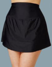 Island Escape Women&#39;s Skirt High-Waist Swim Bottom Black, 20W New with t... - $16.34