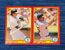 Pair 1990 Score Jose Canseco &amp; Mark McGwire #375 #385 Oakland Athletics 974A - $1.00