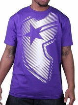 Famous Stars &amp; Straps Mens Purple White Motion BOH Badge of Honor T-Shirt NWT - £11.88 GBP+