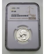 1955 25C Washington Quarter Proof Graded by NGC as PF68 - $68.19