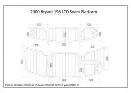 2000 Bryant 196 LTD Swim Platform Boat EVA Faux Foam Teak Deck Floor Pad - £224.61 GBP