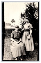 RPPC Portrait of Margie and Flossie Lebanon Oregon OR UNP 1916 Postcard B18 - £3.87 GBP