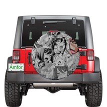Japan Hentai Anime Ahegao Universal Spare Tire Cover Size 34 inch For Jeep SUV  - £40.06 GBP