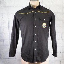 Vintage Pittsburgh Steelers Homme Chemise TAILLE S Ouest Perle à Pression - £88.43 GBP
