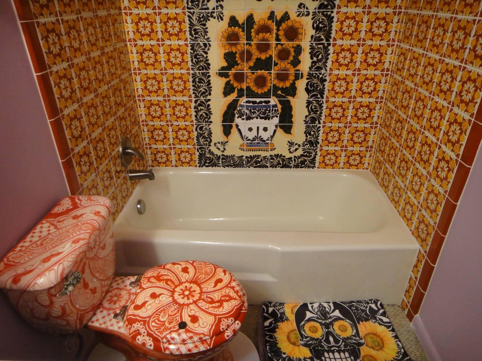 Mexican Talavera Ceramic Tiles Barroco Handcrafted  - Messina1 -  (you s... - $199.00