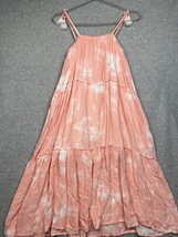 Jessica Simpson Tie Dye Girls Maxi Tiered Dress 10 Boho Chic Beach Pink ... - $28.88