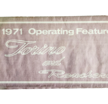 1971 Ford Torino &amp; Ranchero Operating Features Fold-Out Manual Vintage F12 - $19.99