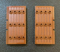 LEGO PN 30223 Gate Door 1x5x7 1/2 - Reddish Brown - 2 Pieces - New - $5.79