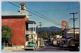Postcard Nevada City California CA Street Scene Girl Scout Hall Cedar Theater - £5.53 GBP