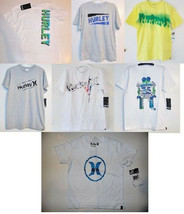 Hurley Boys Logo T-Shirts Black Sizes S 8, M 10-12, L 14-16 and XL 18 NWT - $14.39