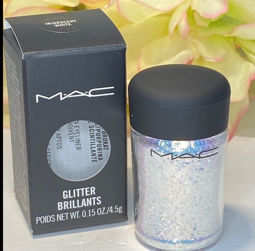 MAC Glitter Pigment Eye Shadow IRIDESCENT WHITE Full Size New in Box Fre... - $21.73