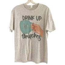 Next Level Women&#39;s M Medium Tee Shirt Gray Drink Up Grinches Short Sleev... - $12.99