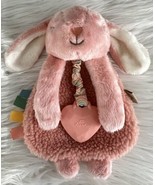 Itzy Ritzy Friends Lovey Plush Teether Pink Bunny Baby Soft Crinkle 7 Inch - £17.40 GBP