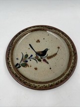 Tonala Mexico Folk Art Pottery Hanging Plate Bird Flower Signed 7.5” - £22.45 GBP