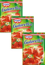 Dr. Oetker instant Jello: WILD STRAWBERRY (poziomka) flavor PACK of 3  F... - $11.87
