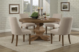 Charleston Round Solid Pine Dining Table, Reclaimed Natural - $1,175.00