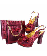 Latest Design Bridal Shoes And Bag Set Italian With Matching Sandals Party Shoes - $115.99