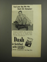 1953 Armour Dash Dog Food Ad - Dachshund Lustigkeit&#39;s Kurt - £14.50 GBP