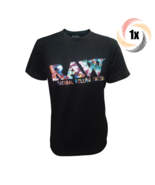 1x Shirt Raw Tie Dye Logo Design Black Comfy T Shirt | M | 100% Cotton - $57.59 CAD