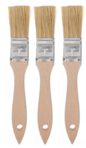 Chipwood Paint Brushes - 1&quot; Set of 3 New Painting Crafts - $5.37 CAD