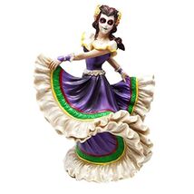 8 Inch Day of The Dead Mexican Female Dancer Statue Figurine - $29.68