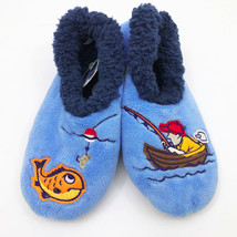 Snoozies Men&#39;s Slippers Fisherman Small 7/8 Blue - £9.67 GBP