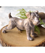 Vintage Gold Castle Schnauzer Scottish Terrier Gray Figurine Dog Porcela... - $454.83 MXN