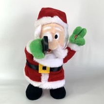 Gemmy Selfie Santa Dancing &amp; Singing Song Animated Plush Light Up Phone Flashes - £44.81 GBP