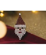 Rhinestone Santa Christmas Brooch | Vintage St. Nick Pin Jewelry Gift - $22.99