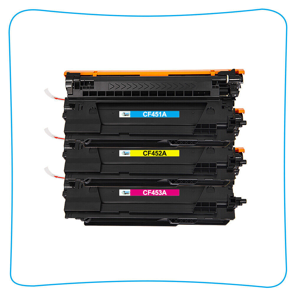 3PK Color Toner CF451A CF452A CF453A Compatible with HP 655A M681f M652dn M653dn Item image 2
