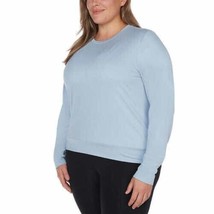 Lukka Lux Women&#39;s Plus Size 2X Blue Long Sleeve Active Top - $13.49
