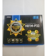 MSI H81M-P33 Motherboard Intel LGA 1150 DDR3 Micro ATX (NO POST) FOR PARTS - $54.37