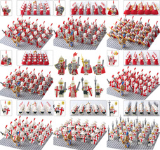 176pcs Medieval Castle Red Cross Knights Army Collection Minifigures Toys - £21.76 GBP+